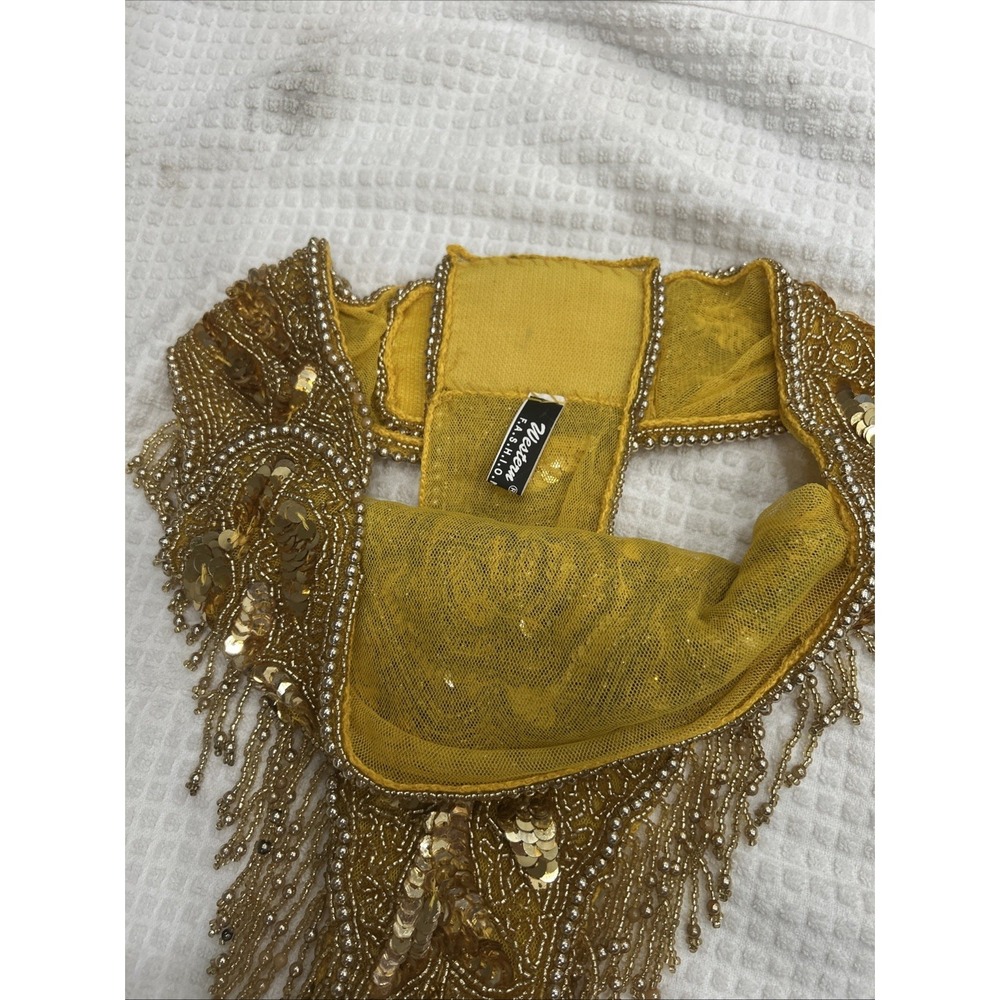 Thong Style Belly Dance Costume Sequin Hip Scarf Belts Tassel Beads Waist Chain - Picture 3 of 6